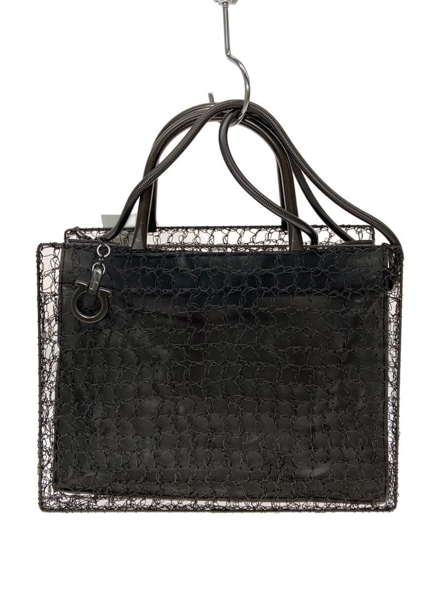 Salvatore Ferragamo tote bag leather black plain