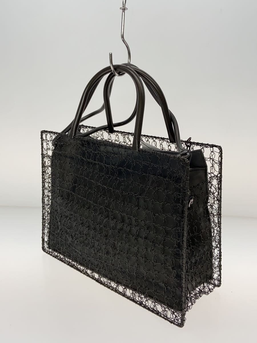 Salvatore Ferragamo tote bag leather black plain 2