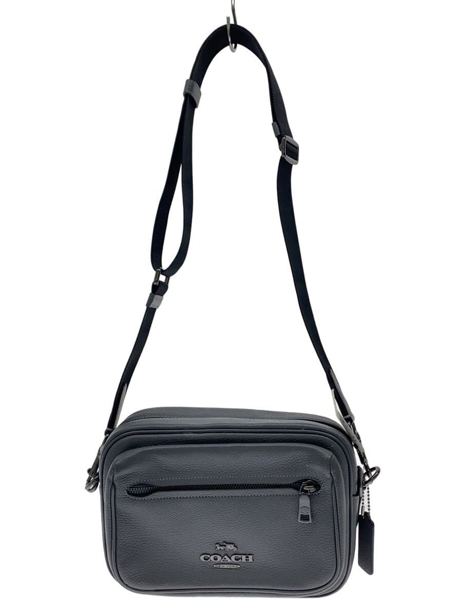 COACH shoulder bag leather GRY solid color CJ509