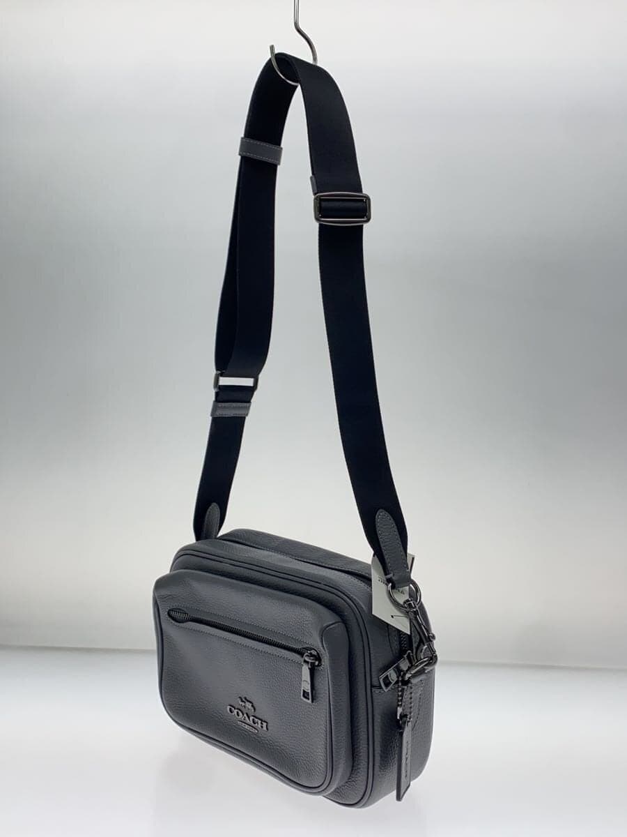COACH shoulder bag leather GRY solid color CJ509 2
