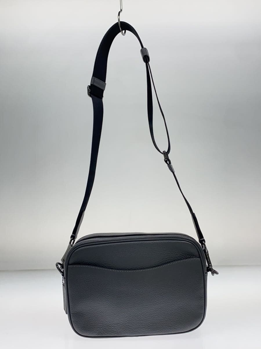 COACH shoulder bag leather GRY solid color CJ509 3