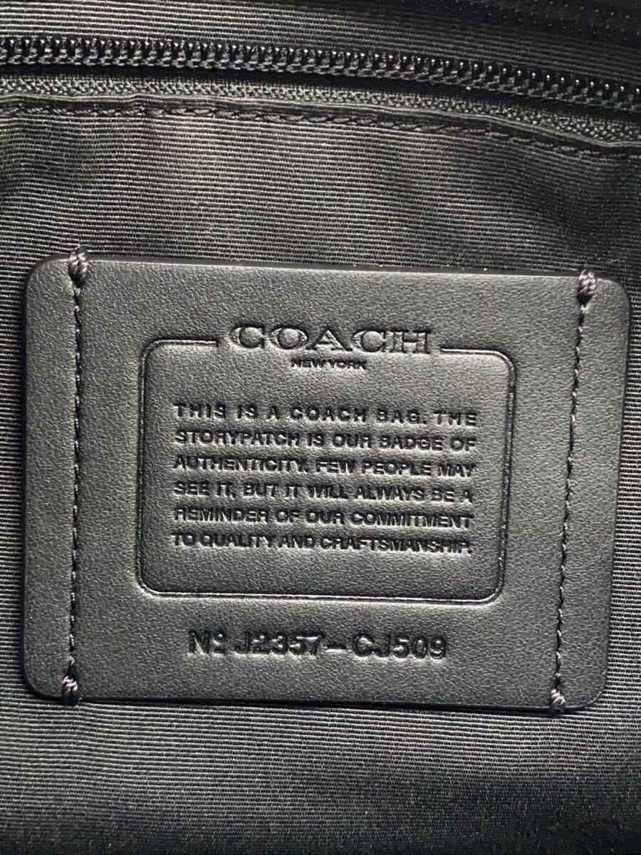 COACH shoulder bag leather GRY solid color CJ509 5