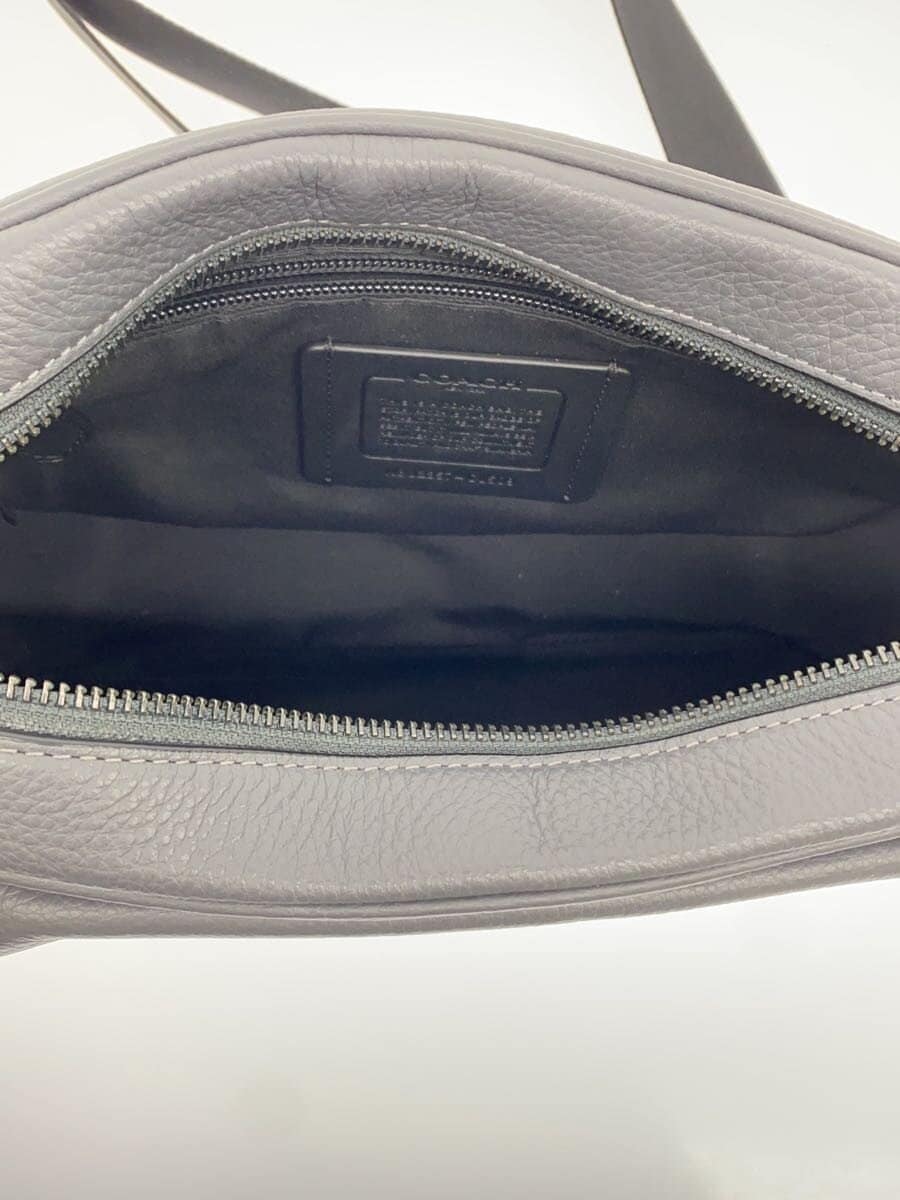 COACH shoulder bag leather GRY solid color CJ509 6