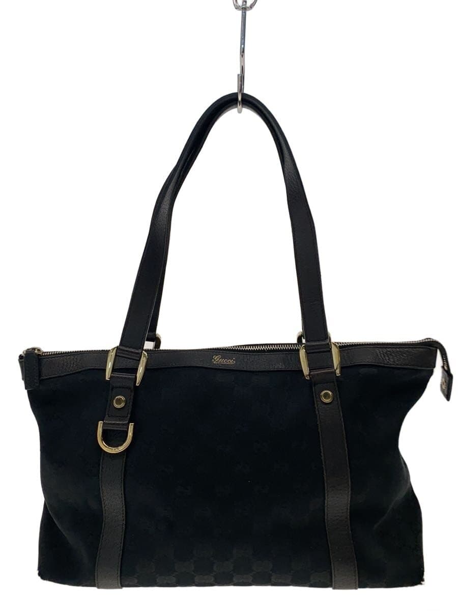 GUCCI Tote Bag_GG Canvas Canvas BLK