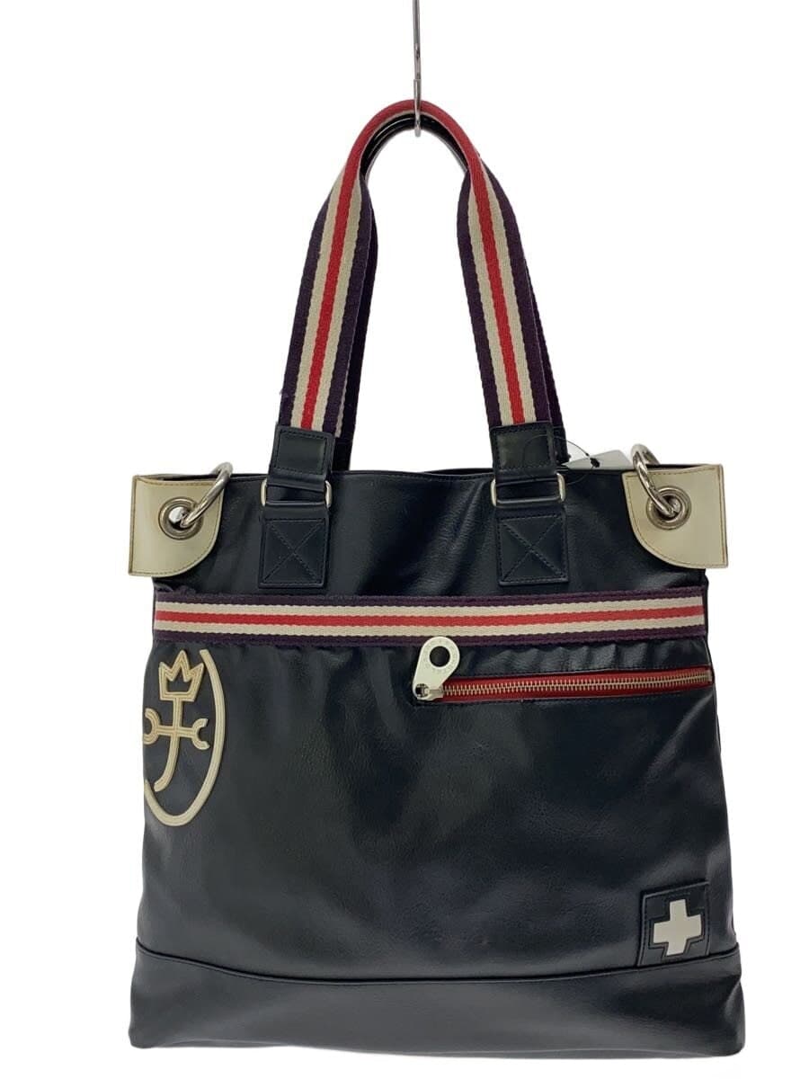 CASTELBAJAC Patch Tote Bag Leather NVY