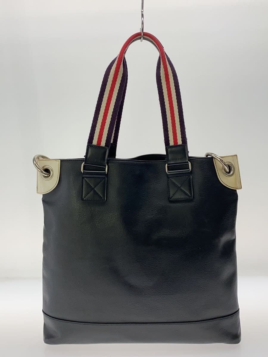 CASTELBAJAC Patch Tote Bag Leather NVY 3