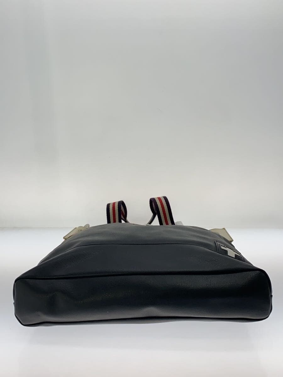 CASTELBAJAC Patch Tote Bag Leather NVY 4