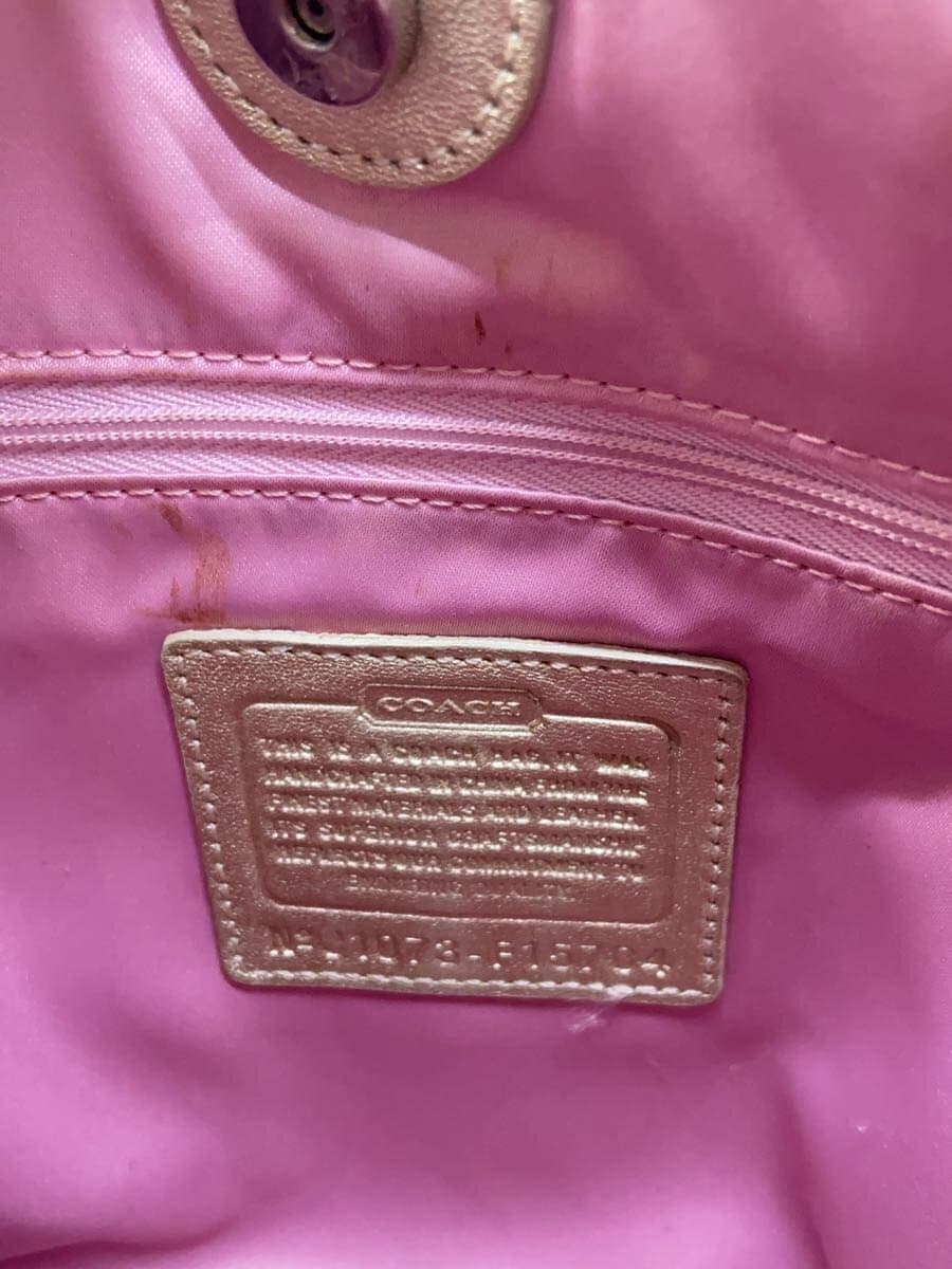 COACH Penelope Coated Signature Shoulder Bag GLD All Over Pattern F15704 5