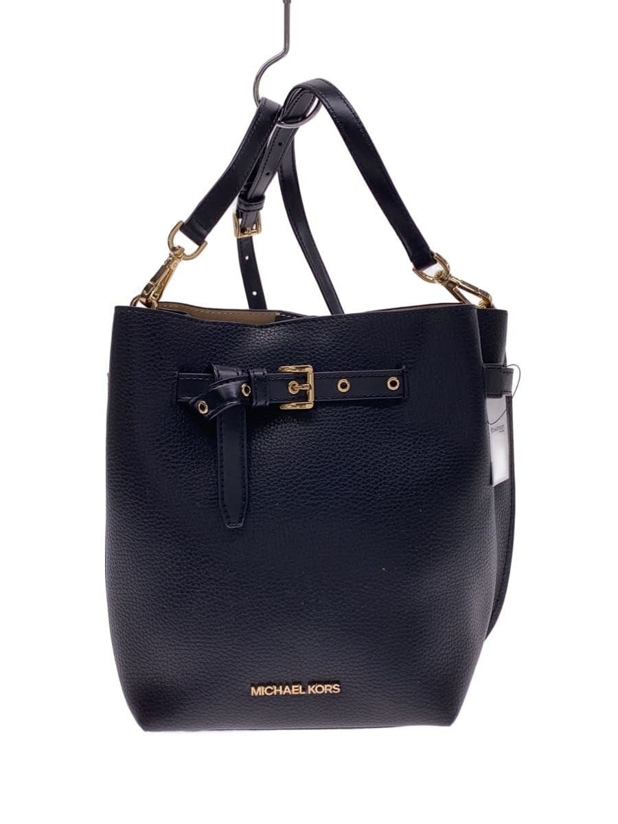 MICHAEL KORSEMILIA SM BUCKET BAG MSGR Shoulder Bag Leather BLK 35S1GU5M1T