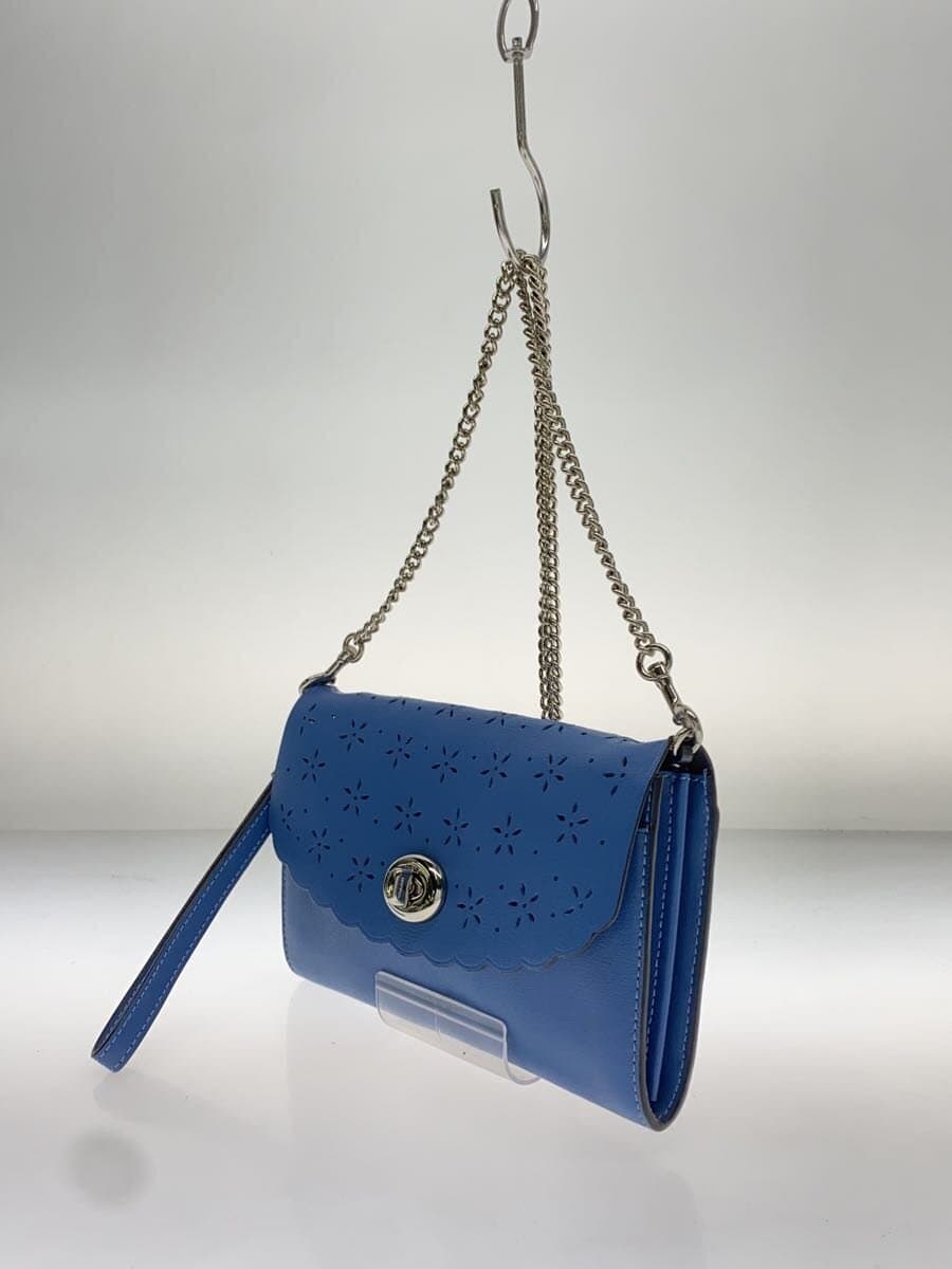 COACH Punching Shoulder Bag Leather BLU F58072 2