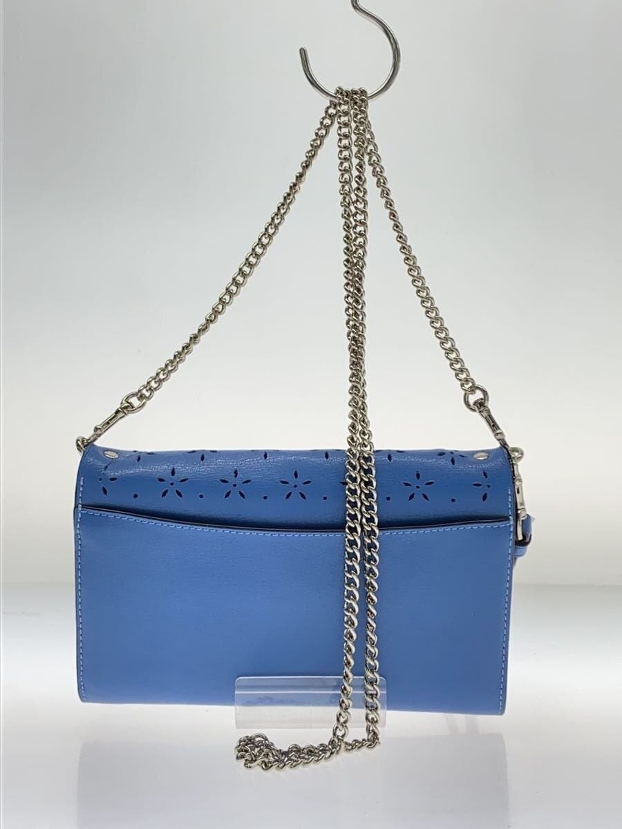 COACH Punching Shoulder Bag Leather BLU F58072 3