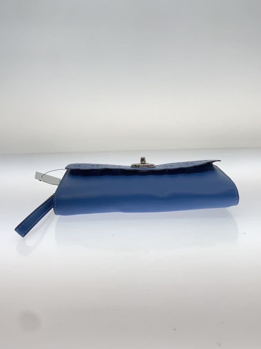 COACH Punching Shoulder Bag Leather BLU F58072 4