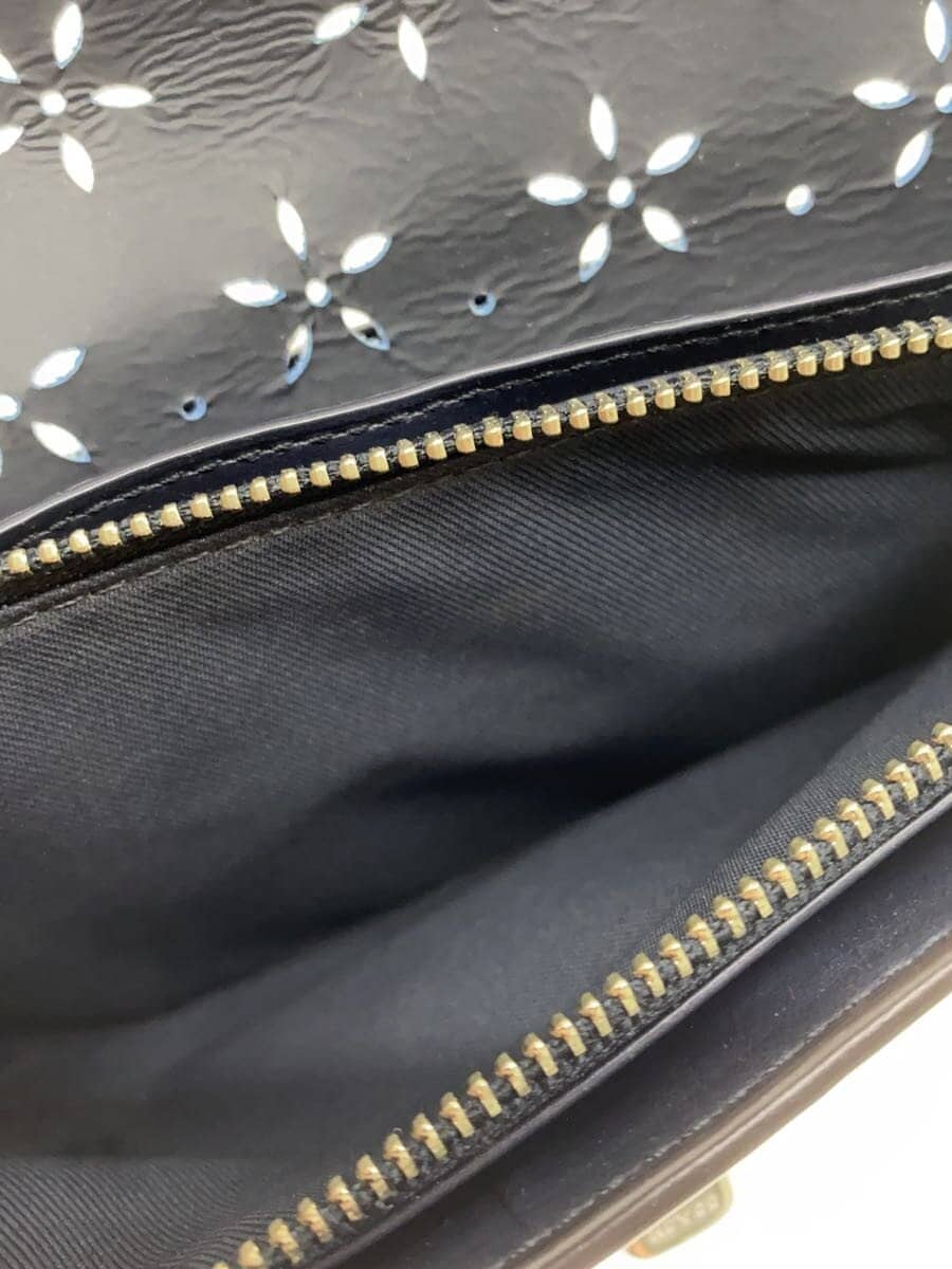 COACH Punching Shoulder Bag Leather BLU F58072 7