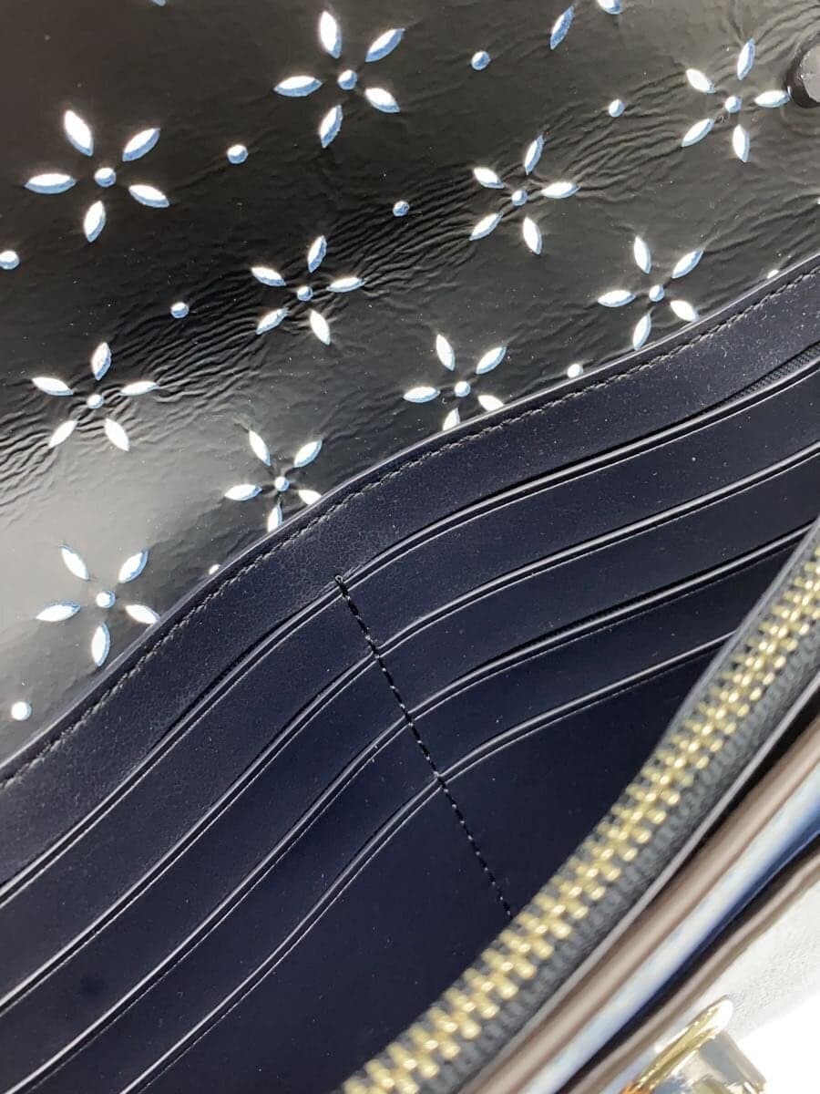 COACH Punching Shoulder Bag Leather BLU F58072 8