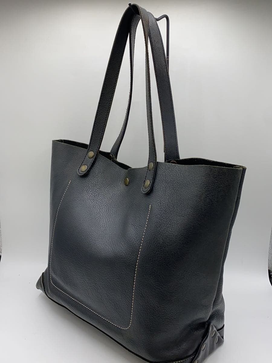 Other brand tote bag Leather BLK 2