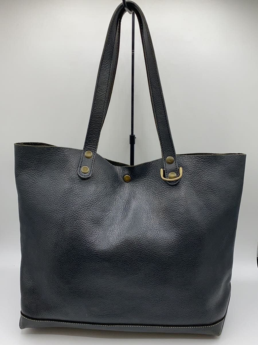 Other brand tote bag Leather BLK 3