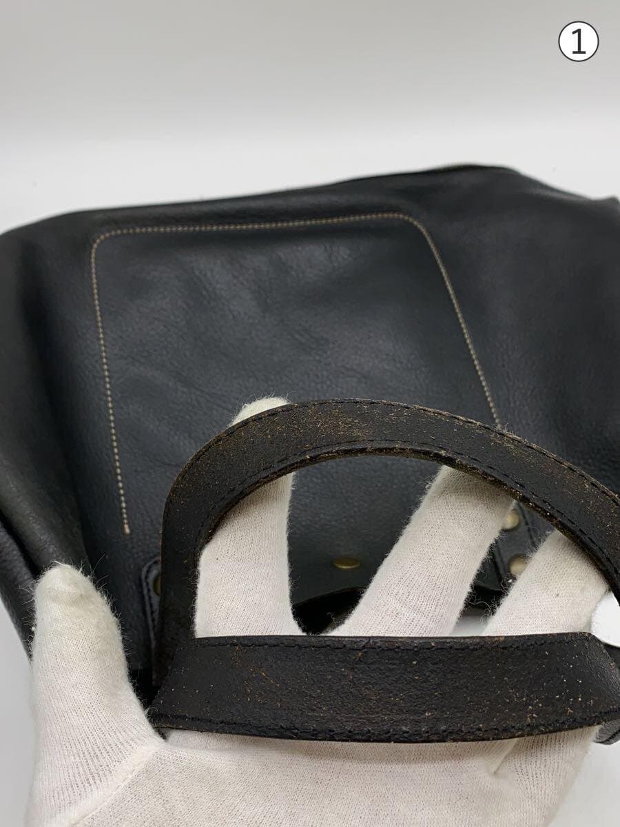 Other brand tote bag Leather BLK 7