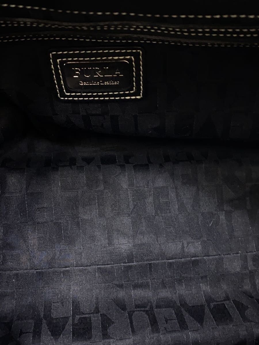 FURLA Handbag Leather BLK Solid 6