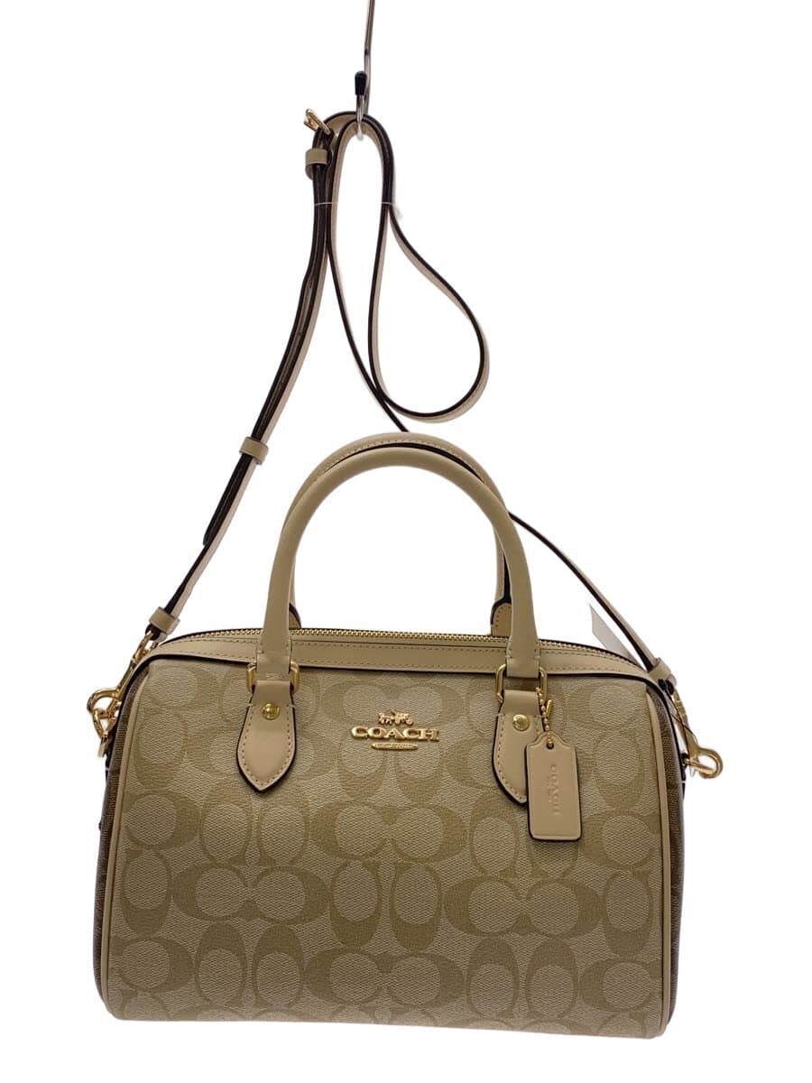 COACH Shoulder Bag Leather GLD All Over Pattern J2322-CH486