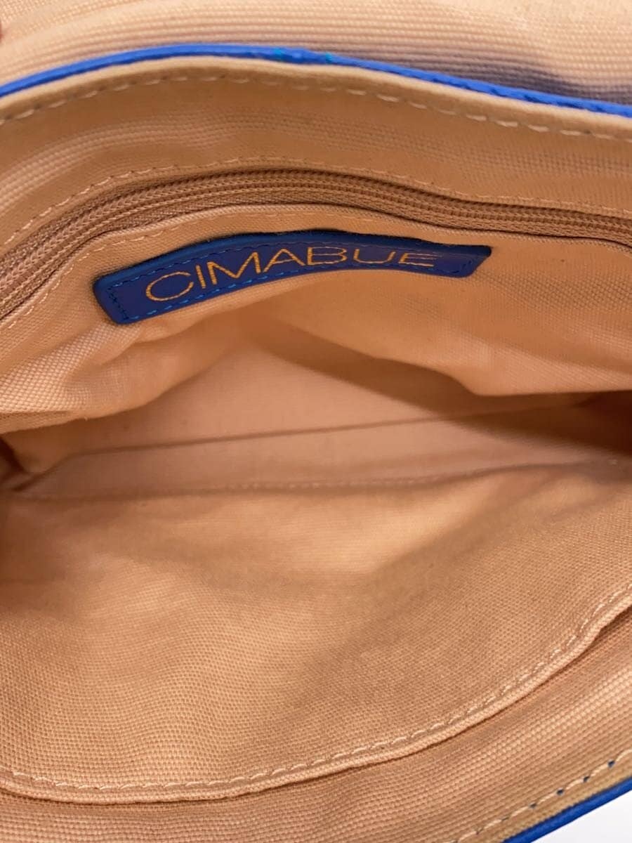 CIMABUE shoulder bag leather blue 6