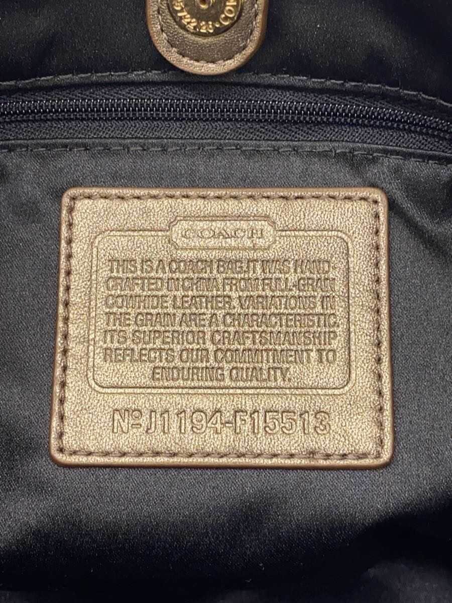 COACH tote bag leather BRW F15513 5