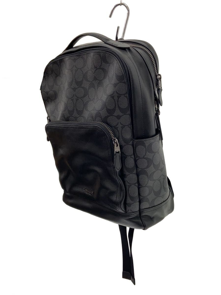 COACH Backpack Leather Black Monogram F38755 2