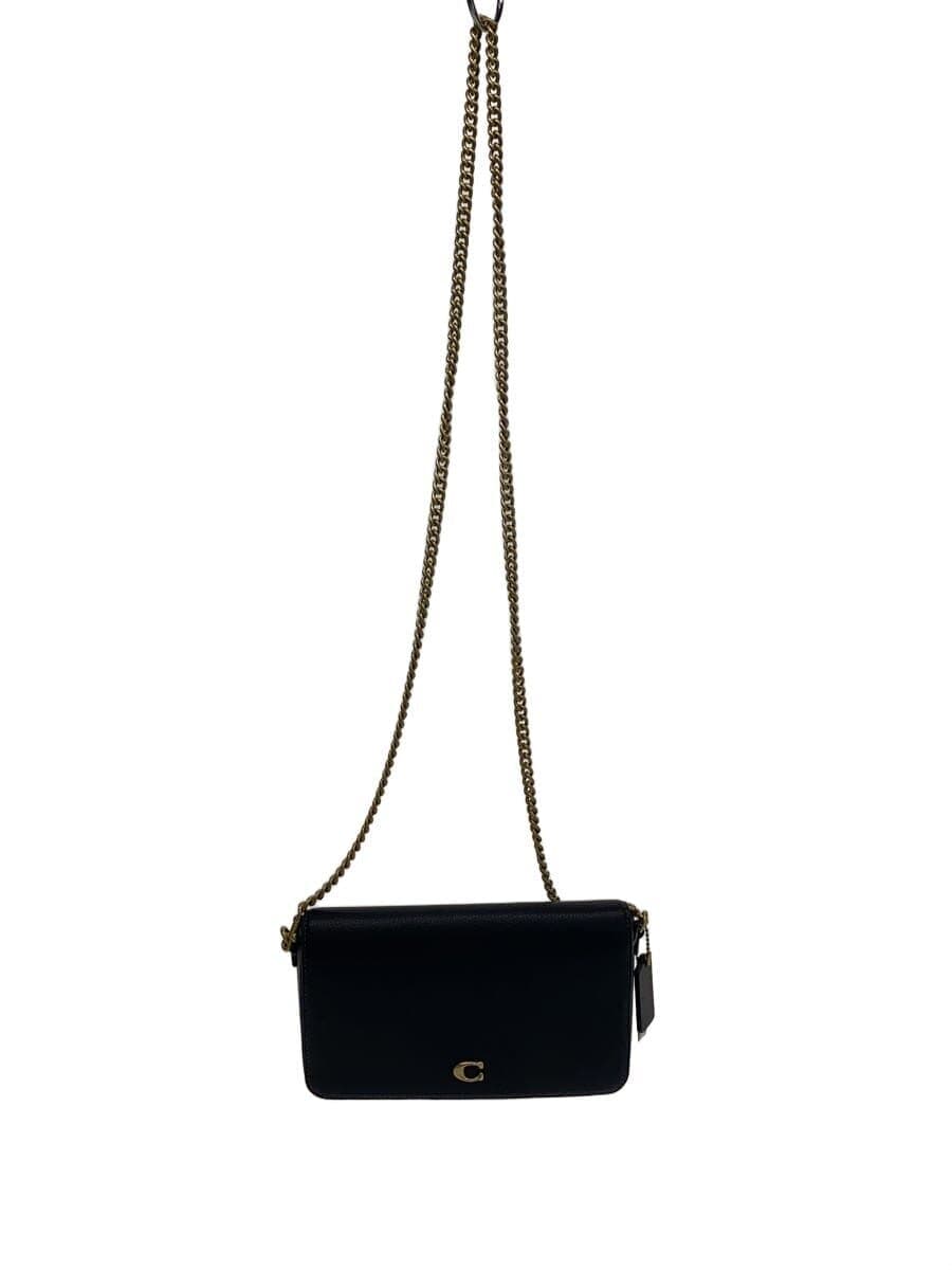 COACH Shoulder Bag Leather BLK CA001