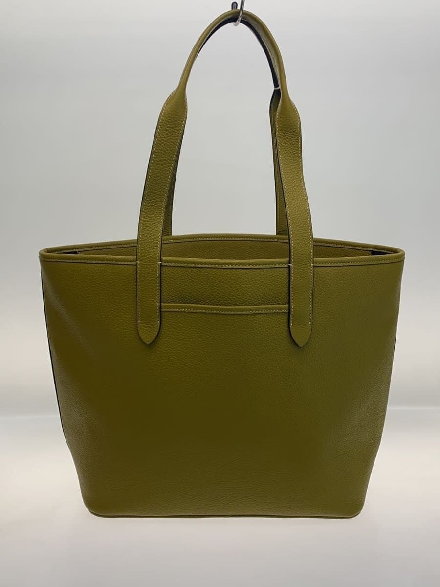 COACH Tote Bag Leather KHK Solid C9876 3