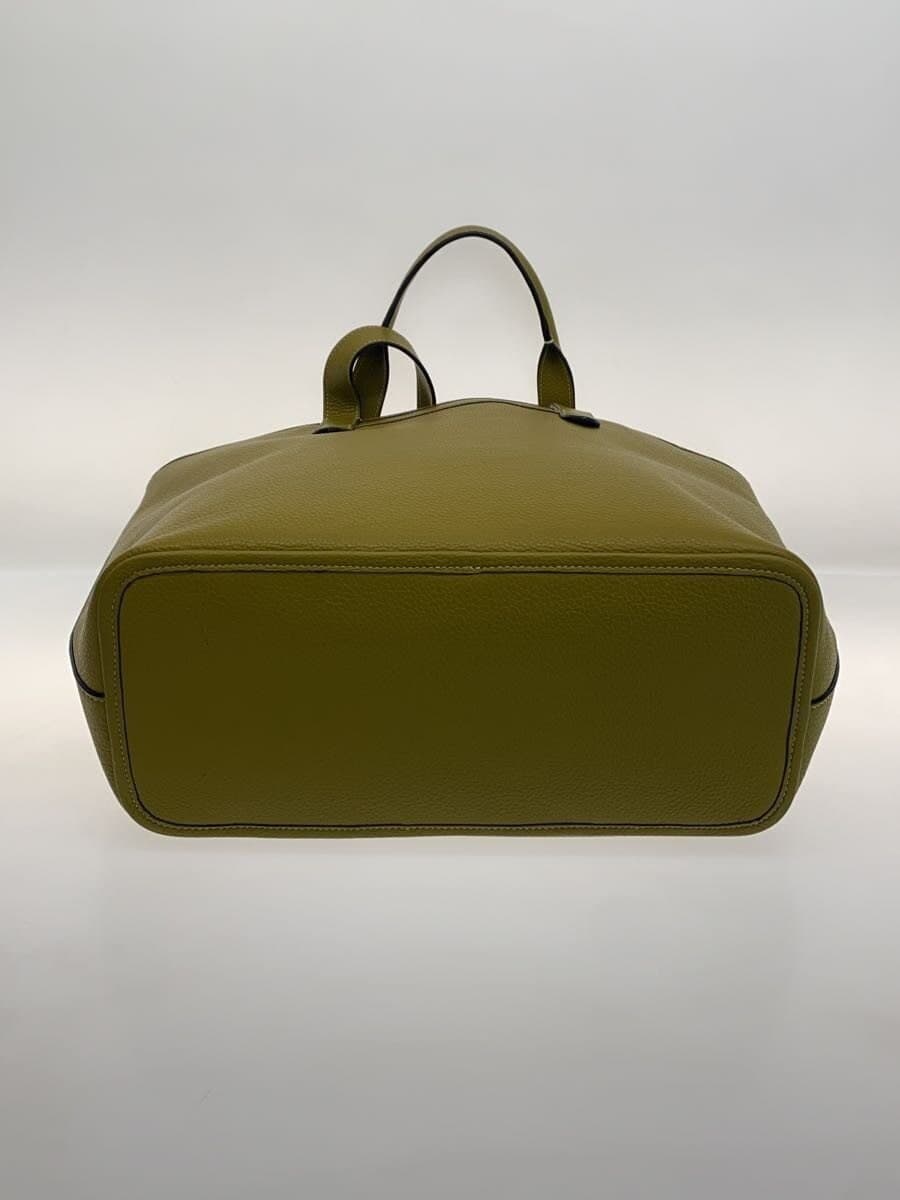 COACH Tote Bag Leather KHK Solid C9876 4