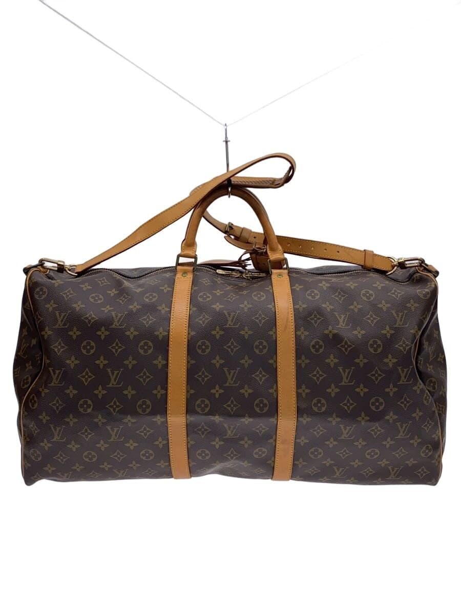 LOUIS VUITTON Keepall Bandouliere 60_Monogram Canvas PVC BRW Monogram