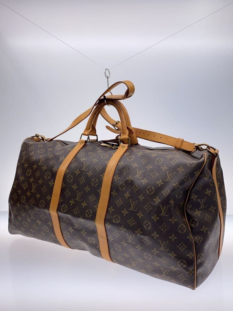 LOUIS VUITTON Keepall Bandouliere 60_Monogram Canvas PVC BRW Monogram 2