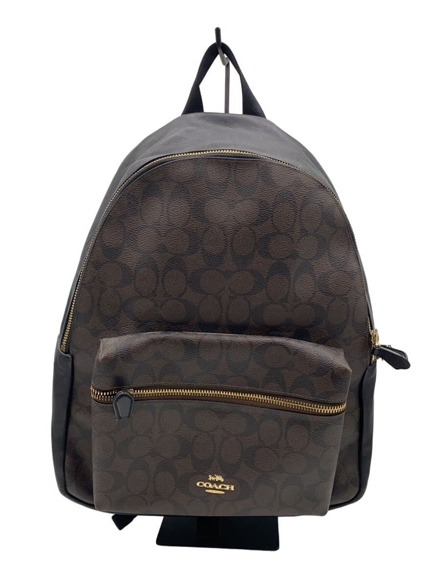 COACH Backpack_Signature_Brown Leather BRW All Over Pattern