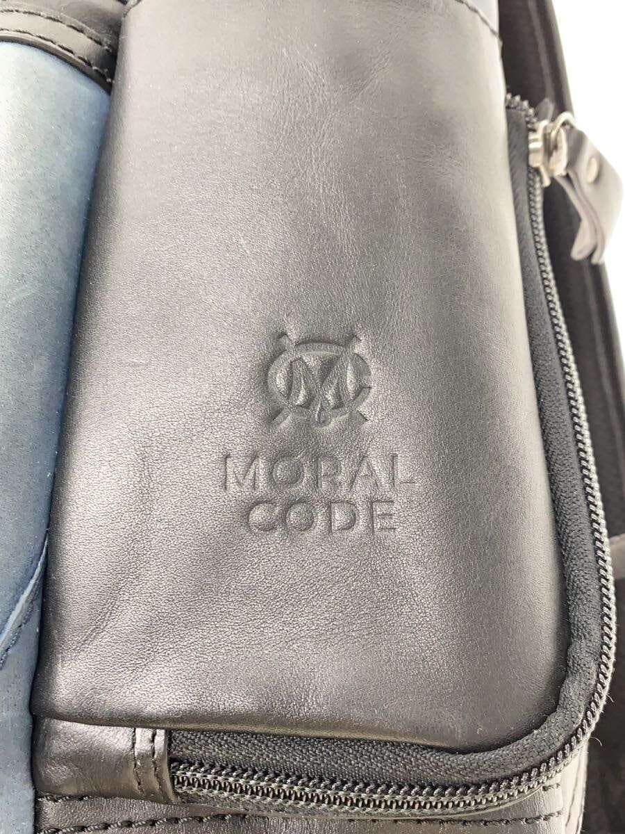 MORAL CODE Backpack Leather NVY Solid 5