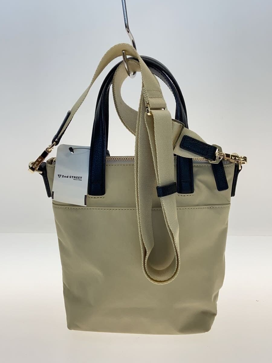agnes b. Shoulder Bag Nylon BEG Solid Color IS11LZ-06 3