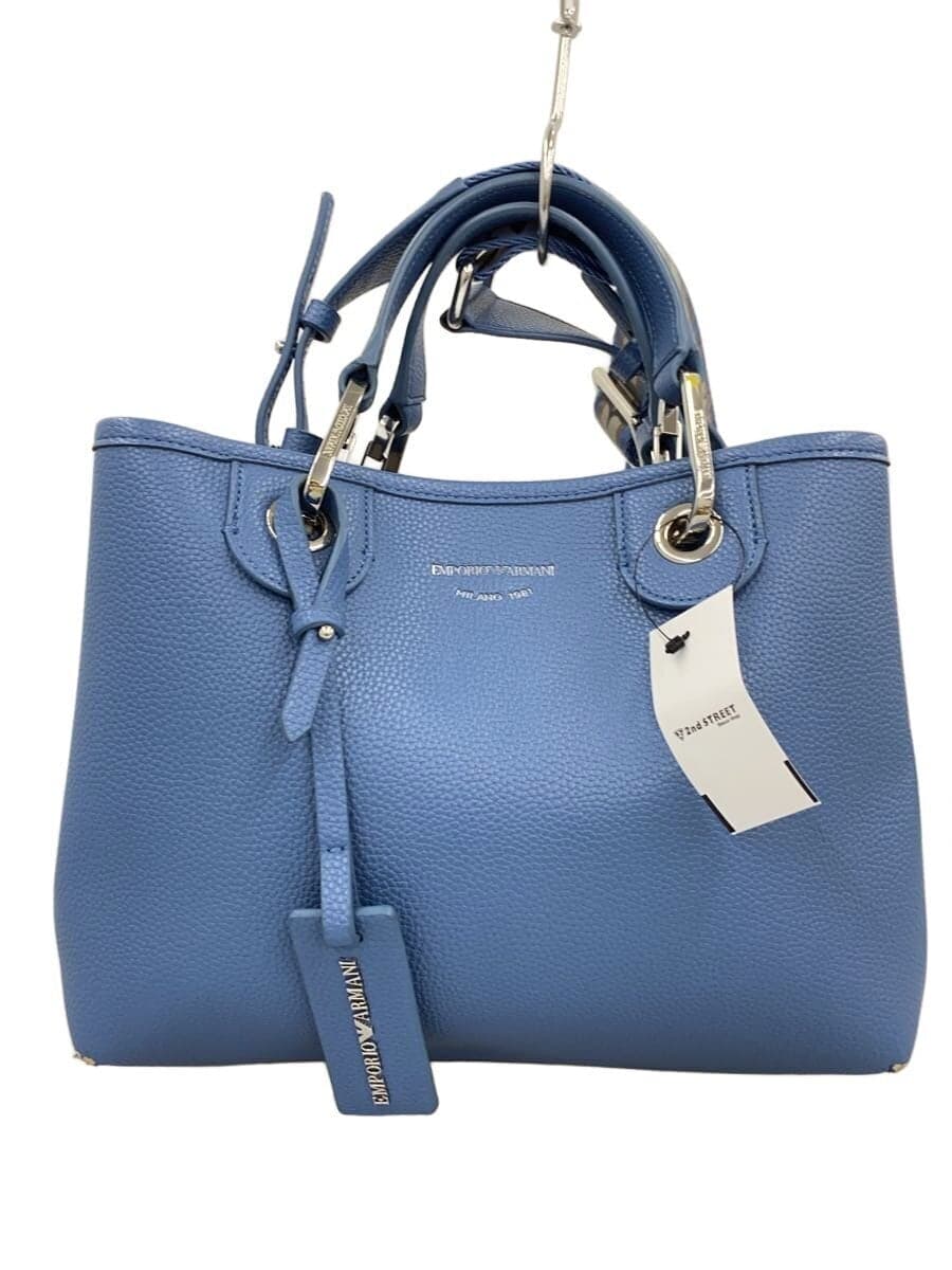 EMPORIO ARMANI shoulder bag leather blue
