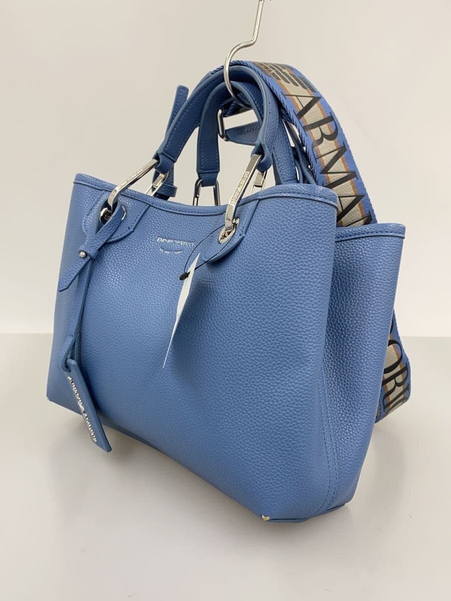 EMPORIO ARMANI shoulder bag leather blue 2