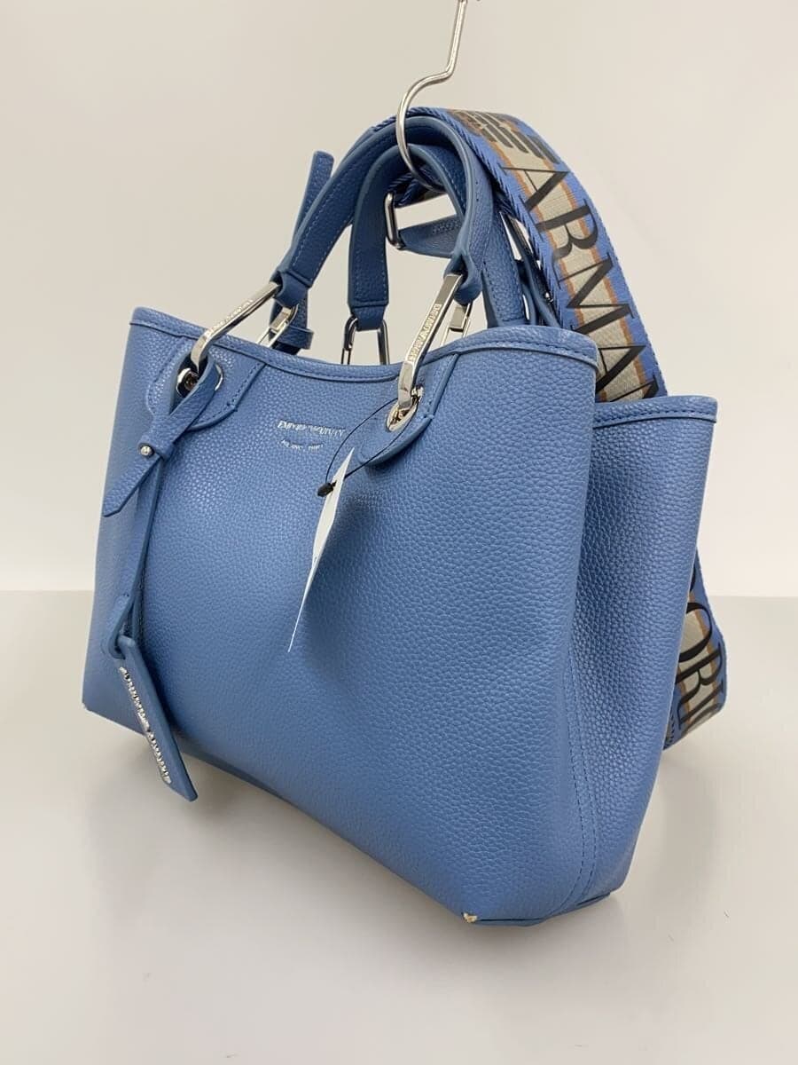 EMPORIO ARMANI shoulder bag leather blue 2