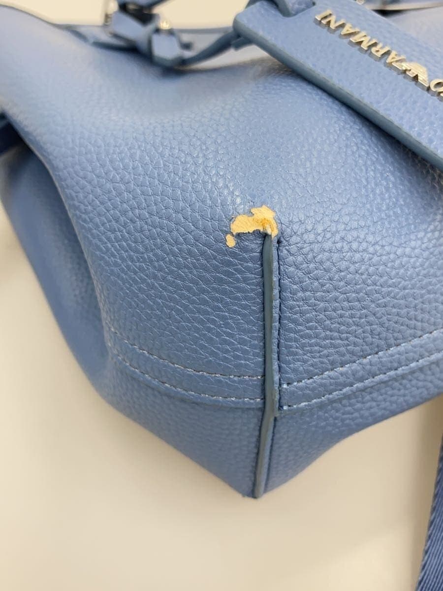 EMPORIO ARMANI shoulder bag leather blue 7