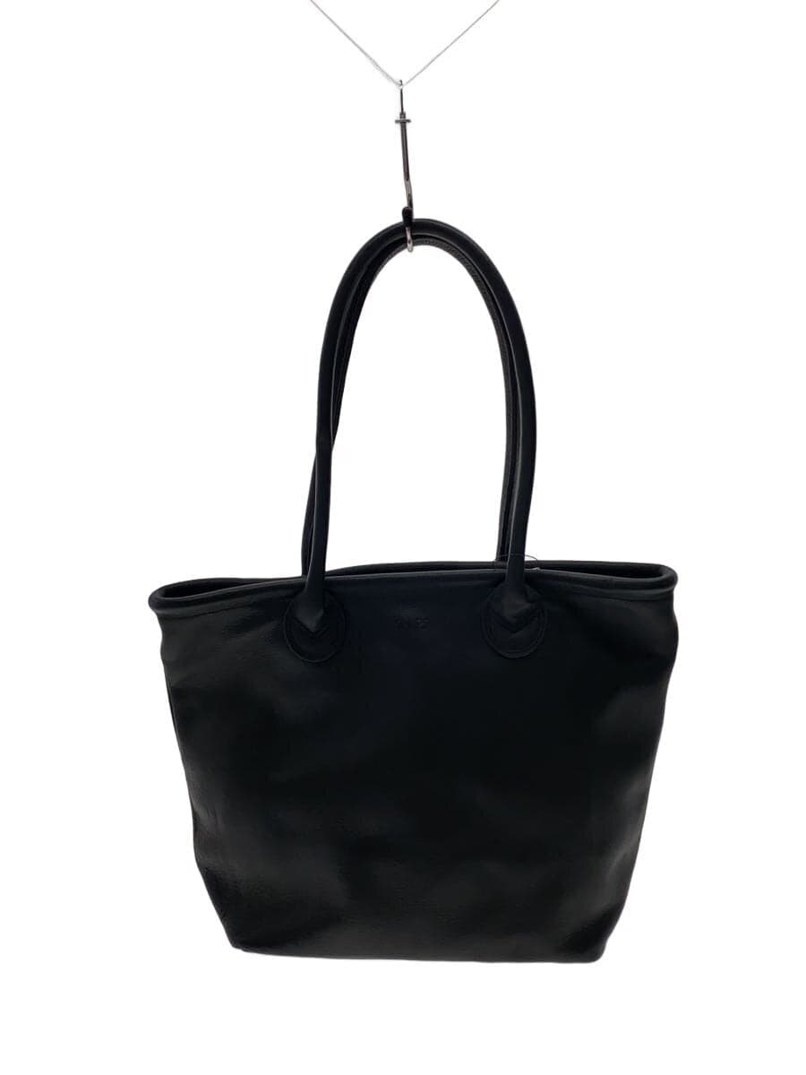 SHIPS Tote Bag Cowhide BLK Solid 118-40-0070