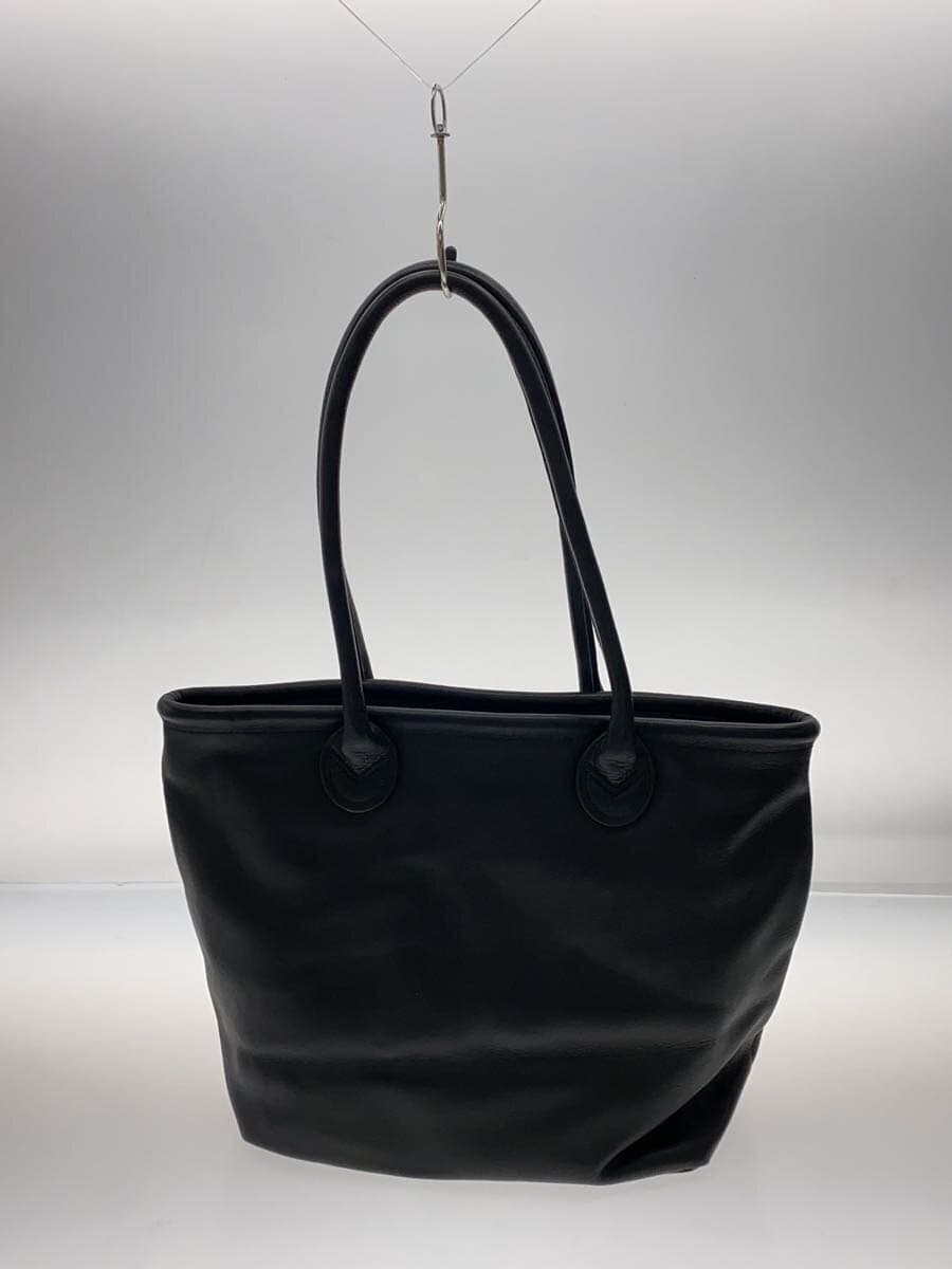 SHIPS Tote Bag Cowhide BLK Solid 118-40-0070 3