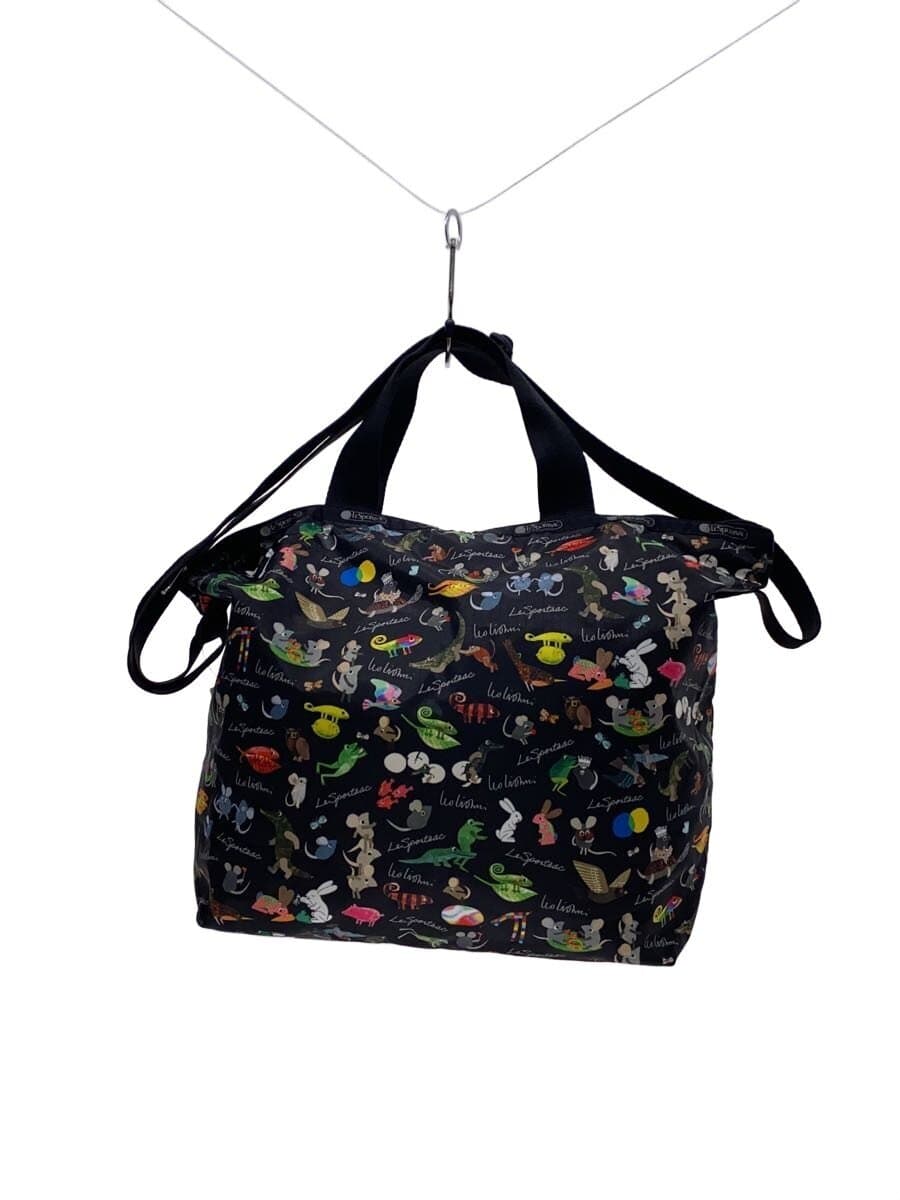 LESPORTSAC tote bag nylon BLK animal