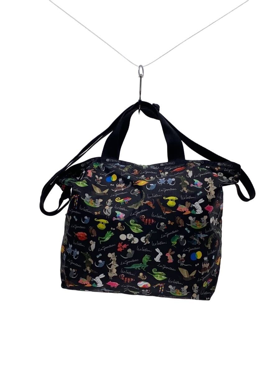 LESPORTSAC tote bag nylon BLK animal