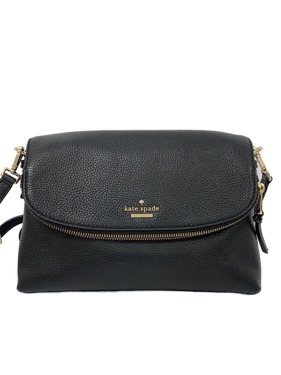 Kate Spade New York shoulder bag leather black plain