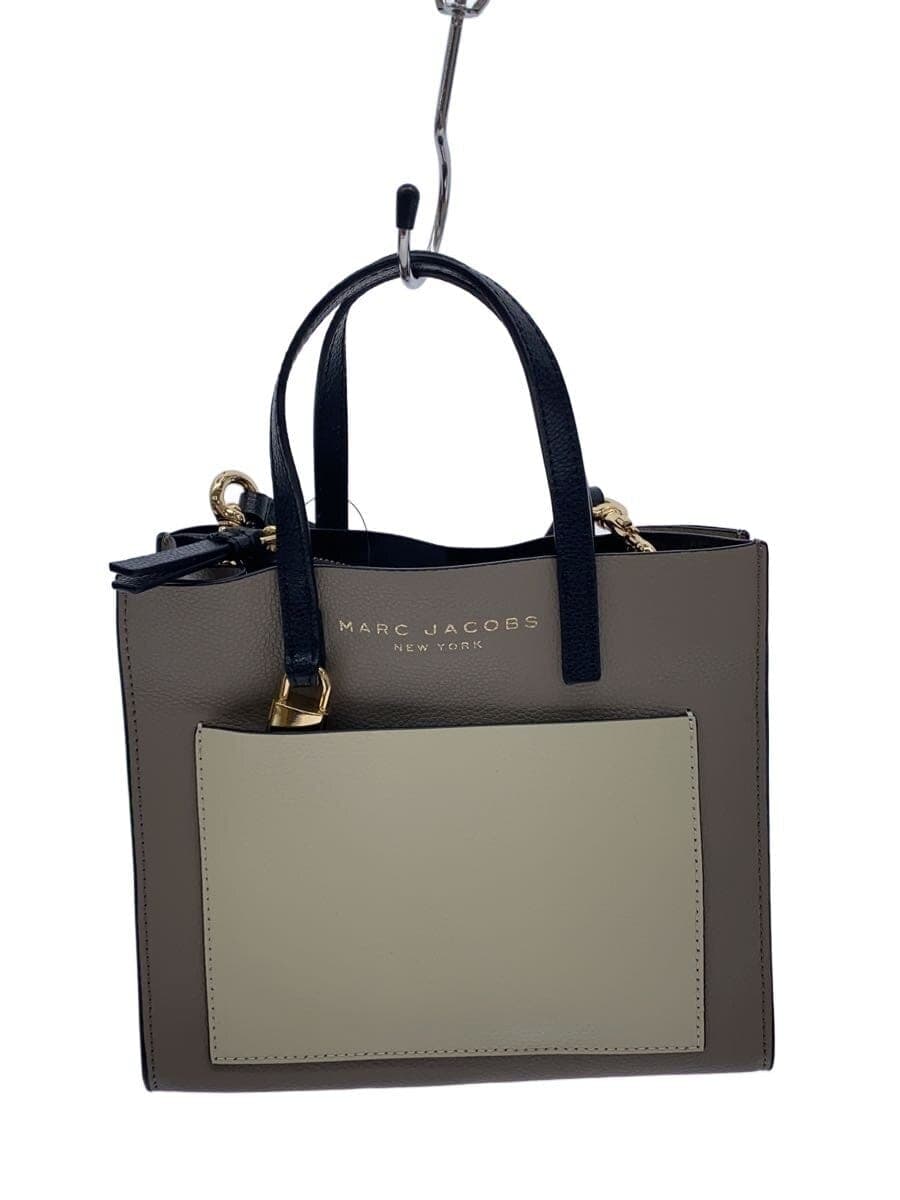 MARC JACOBS handbag leather cream solid color M00161320216 has stains