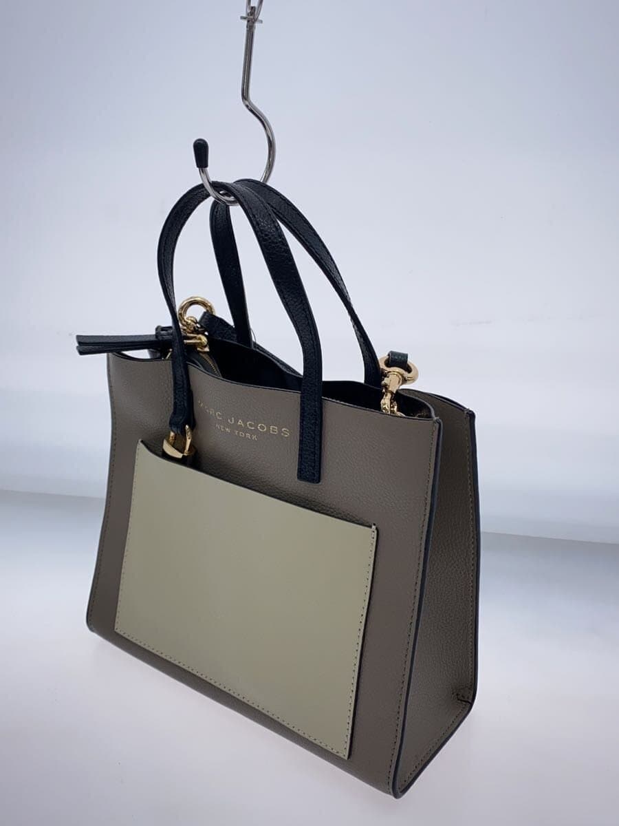 MARC JACOBS handbag leather cream solid color M00161320216 has stains 2