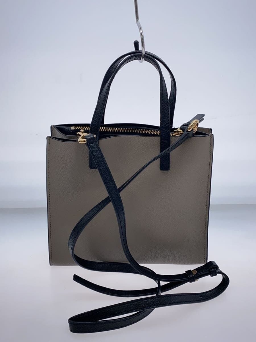 MARC JACOBS handbag leather cream solid color M00161320216 has stains 3