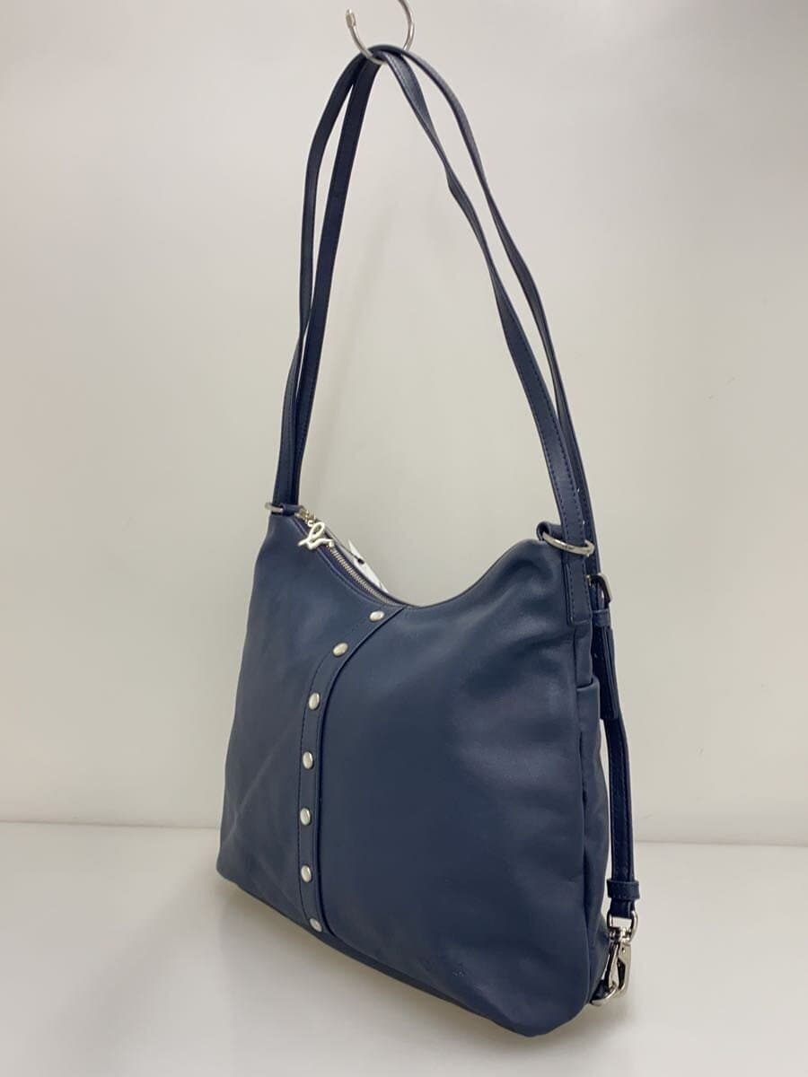agnes b VOYAGE Shoulder Bag Cowhide NVY GS29 2