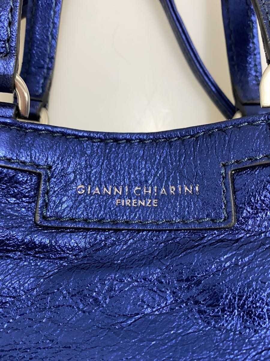 GIANNI CHIARINI Shoulder Bag BLU Solid 5