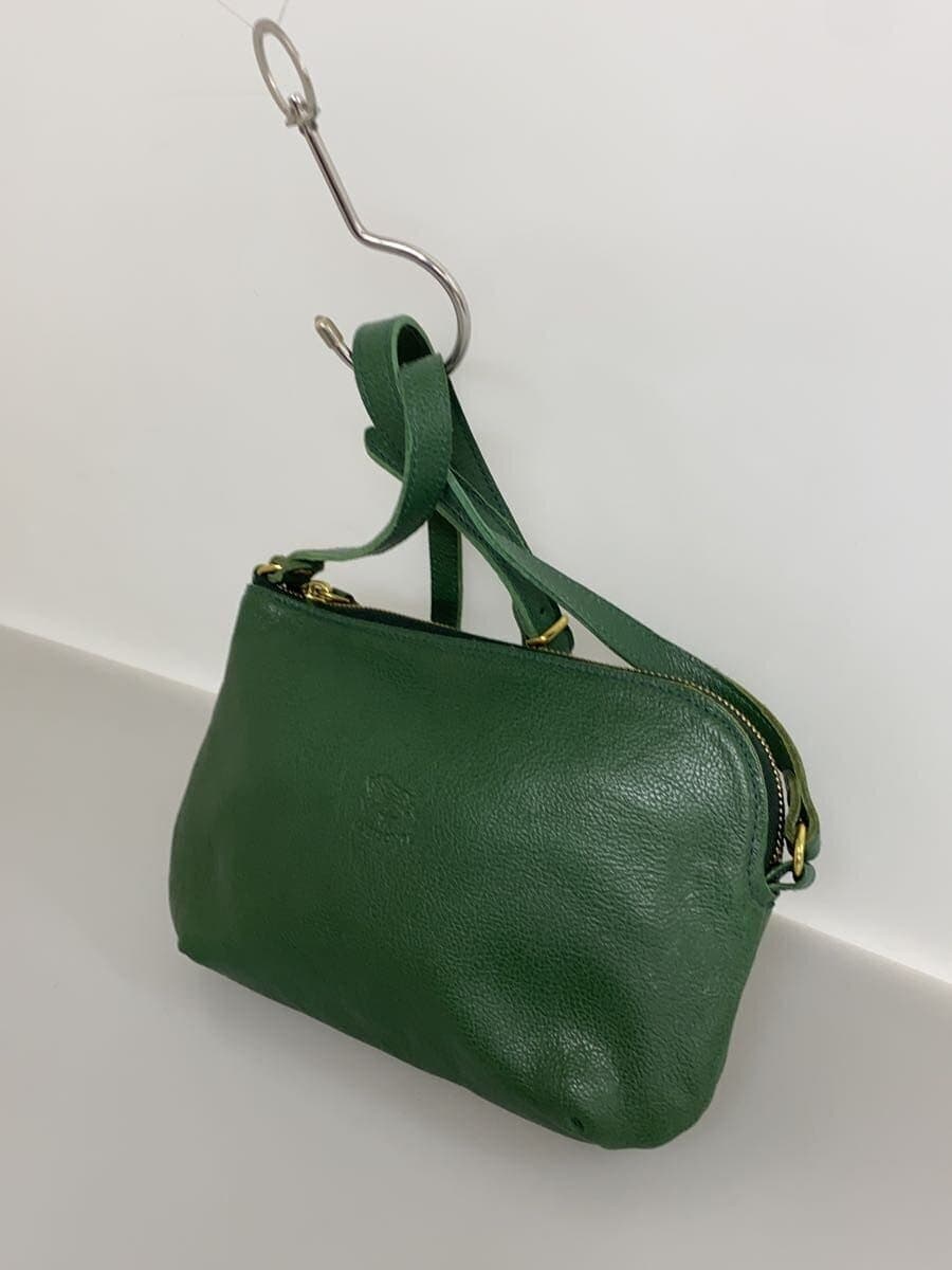 IL BISONTE Shoulder Bag Leather GRN Solid A2456 2