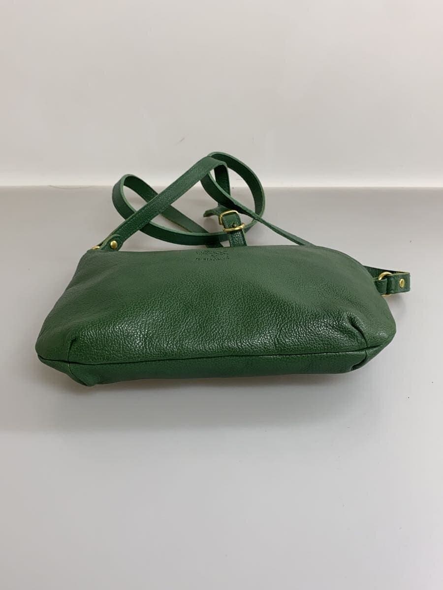 IL BISONTE Shoulder Bag Leather GRN Solid A2456 4